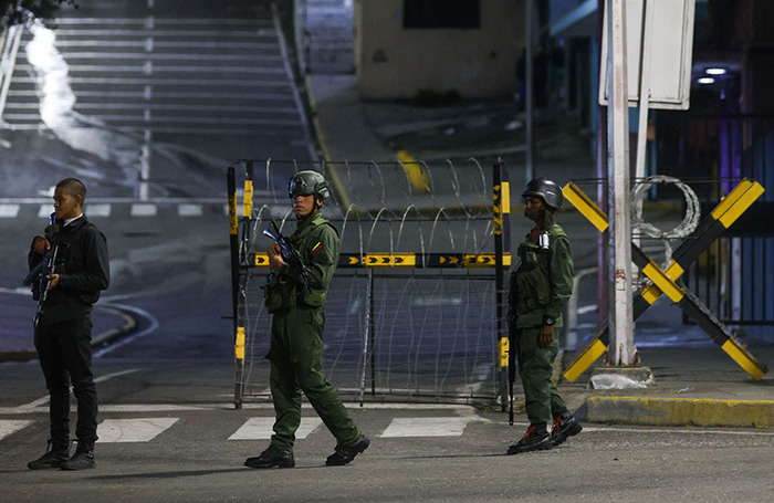    Ситуация в столице Венесуэлы Каракасе после серии взрывов.MIGUEL GUTIERREZ/EPA/TASS