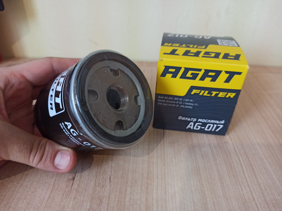 Масляный фильтр AGATFILTER AG-017 и его упаковка