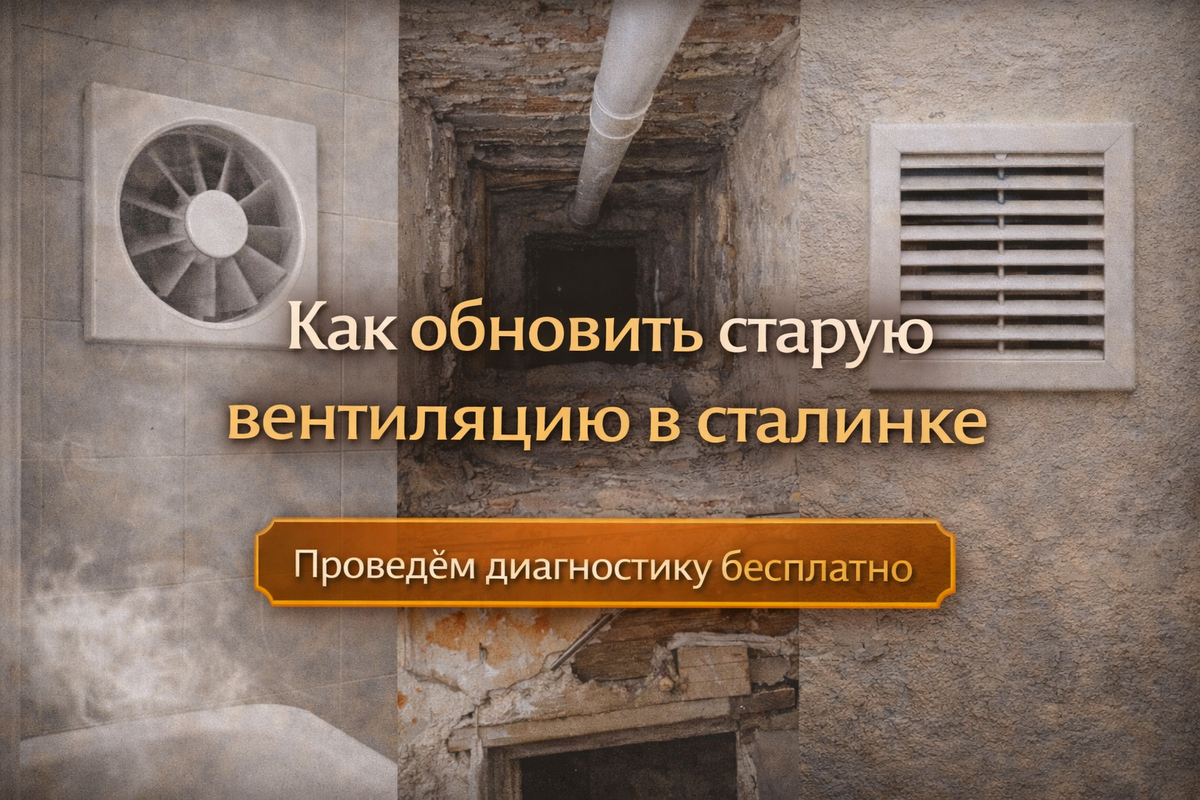 Старая вентиляция при ремонте в сталинке и ее грамотное обновление