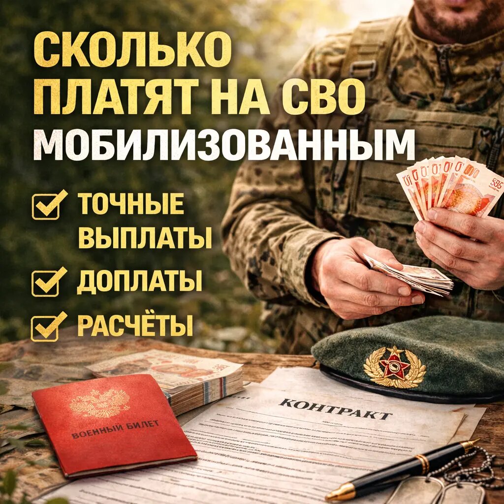 Выплаты мобилизованным на СВО: оклад, надбавки и расчёты