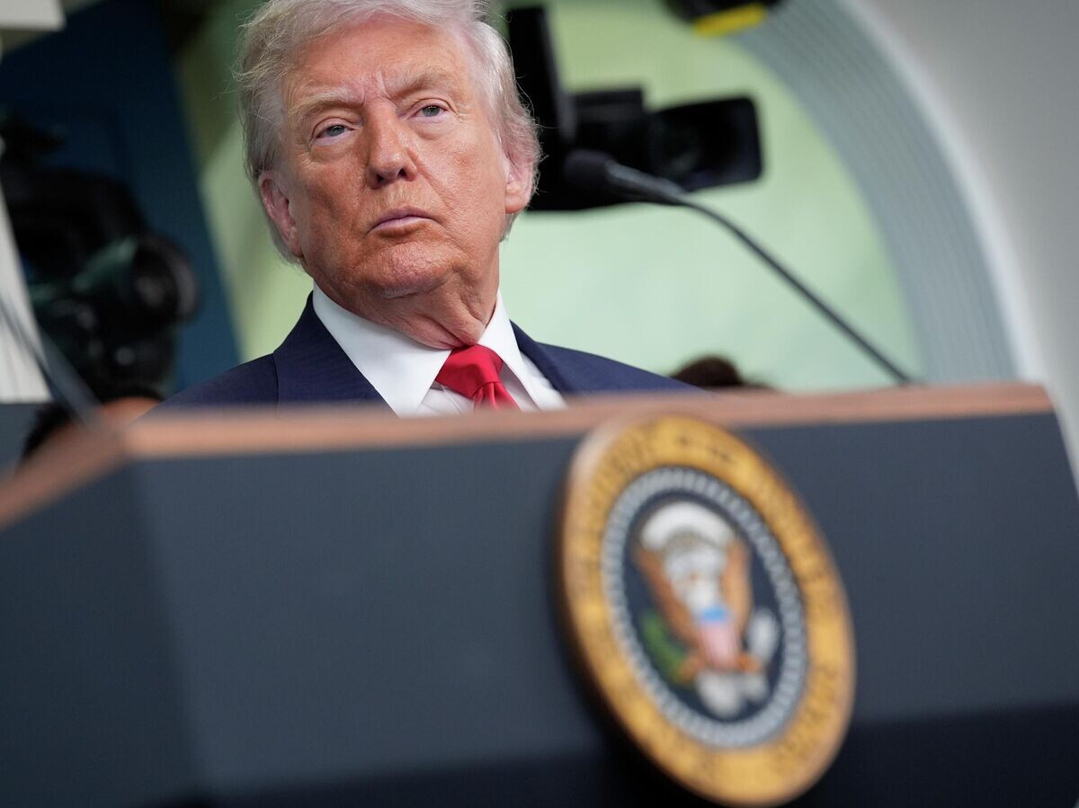    Президент США Дональд Трамп во время пресс-конференции в Белом доме в Вашингтоне© РИА Новости . Стрингер