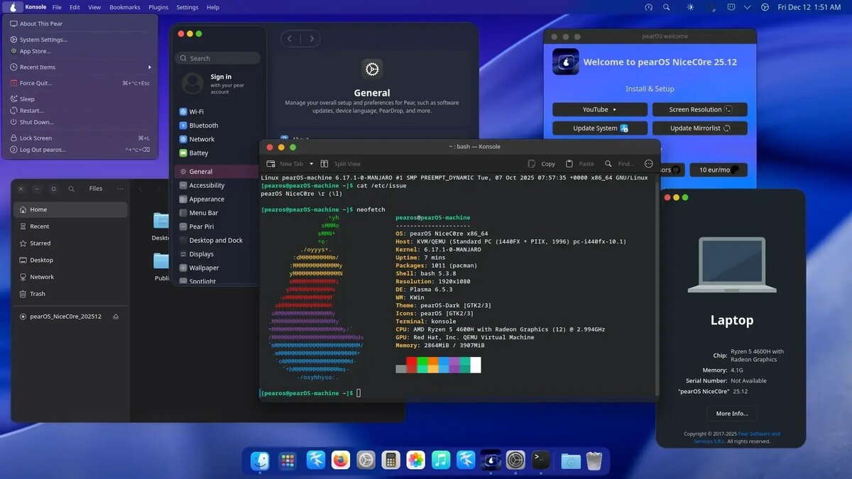 Возвращение легенды: pearOS возрождается на базе Arch Linux и KDE Plasma