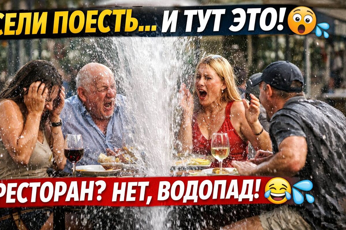 Ресторан? Нет, ВОДОПАД 😂💦