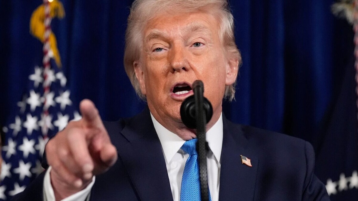 Пресс-конференция Дональда Трампа по итогам спецоперации «Полуночный молот». Фото: ТАСС