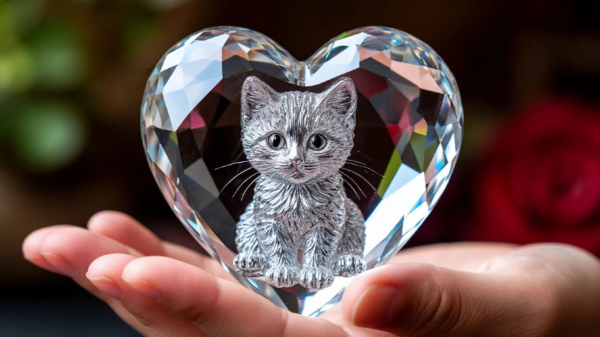 Кошка в хрустальном сердце.