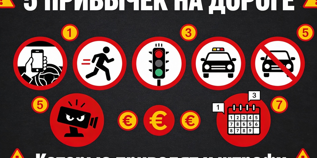 Эти 5 привычек за рулём гарантированно приведят к штрафу в ближайший месяц