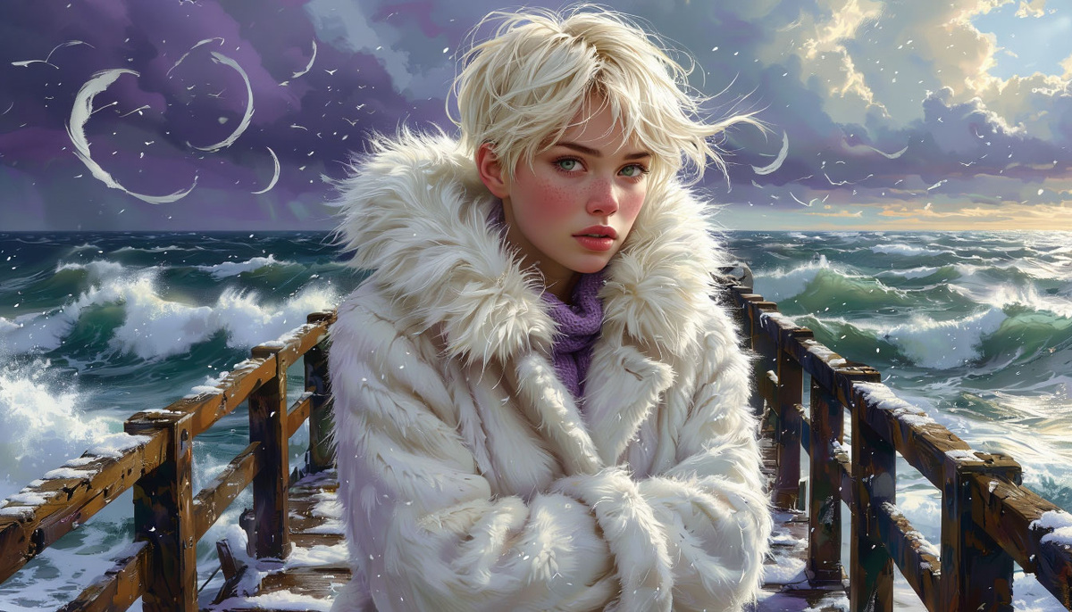 Океан выходит на берег. Изображение от ИИ Шедеврум