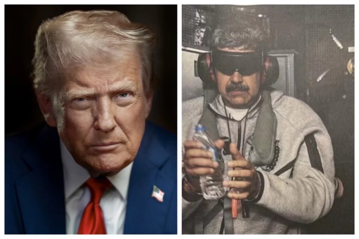    Президент США Дональд Трамп обнародовал фотографию президента Венесуэлы Николаса Мадуро.