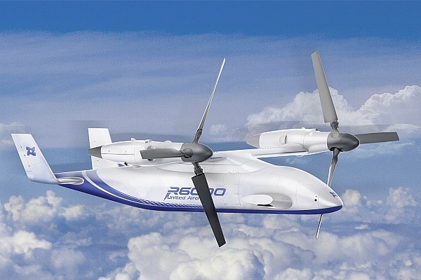 Первый в мире шеститонный беспилотный конвертоплан совершил полет в Китае. Фото: CCTV