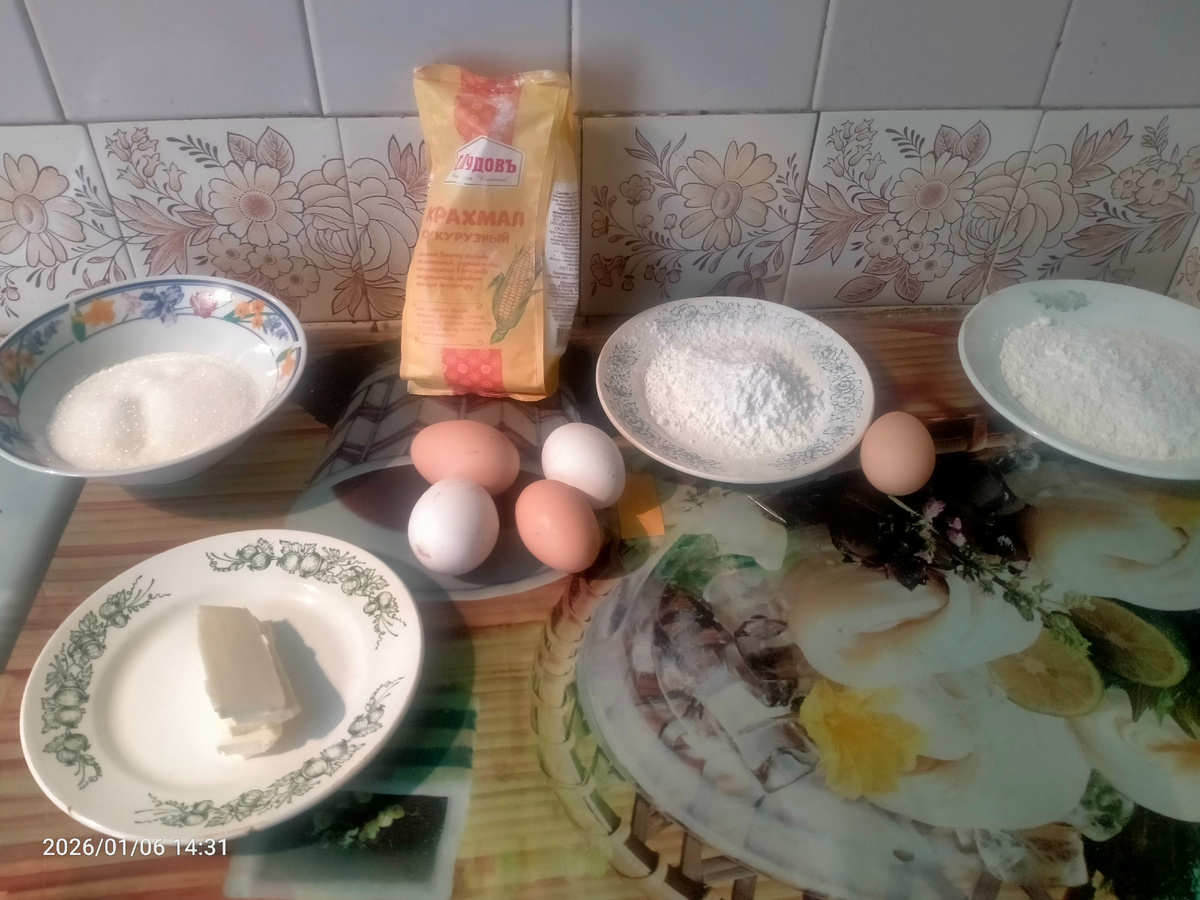 Продукты, для бисквита. Фотография автора