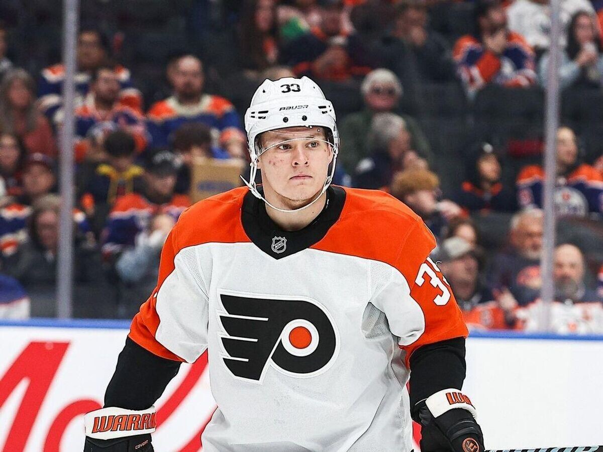    Хоккеист "Филадельфии Флайерз" Матвей Мичков | © Фото : x.com/nhlflyers