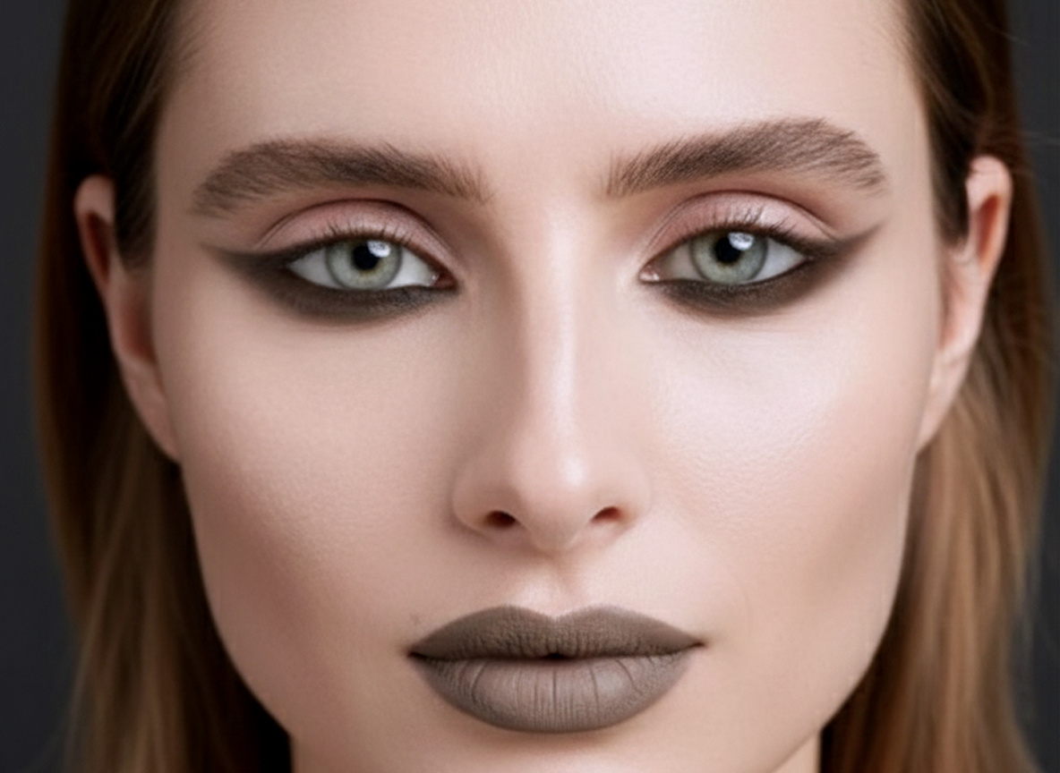  Растушеванная стрелка на нижнем веке