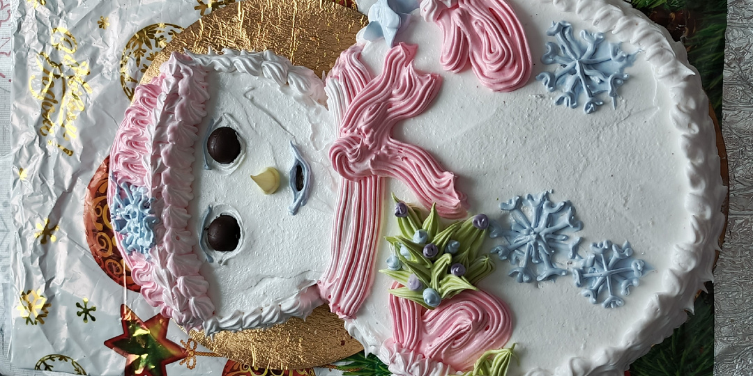 Торт «Снеговик».