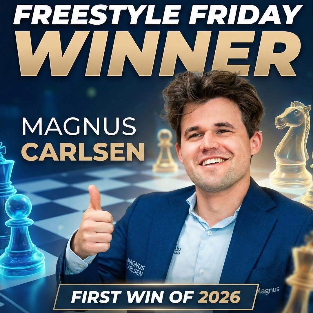 Магнус Карлсен начинает год с новых побед. На этот раз в так называемой «Фристайл Пятнице» от Freestyle Chess. 