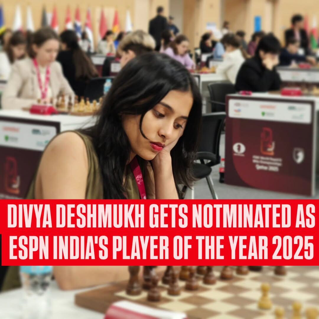 Дивия Дешмукх единогласно выбрана Спортсменом года в Индии.