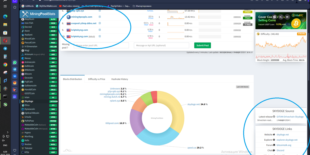 Инструмент для информации по криптомонетам
