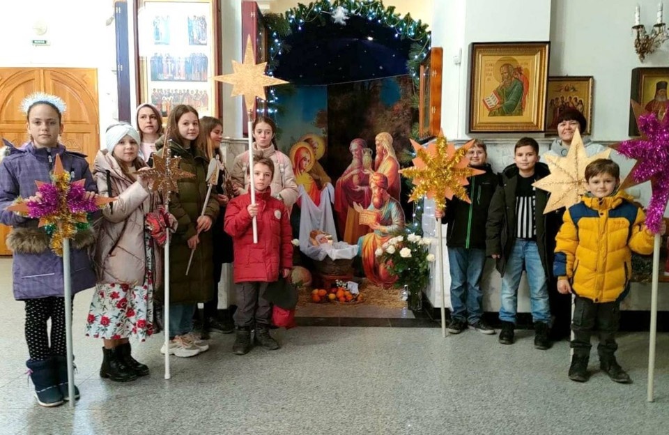    Святочные колядки. Фото: пресс-служба Северного благочиния г. Севастополя