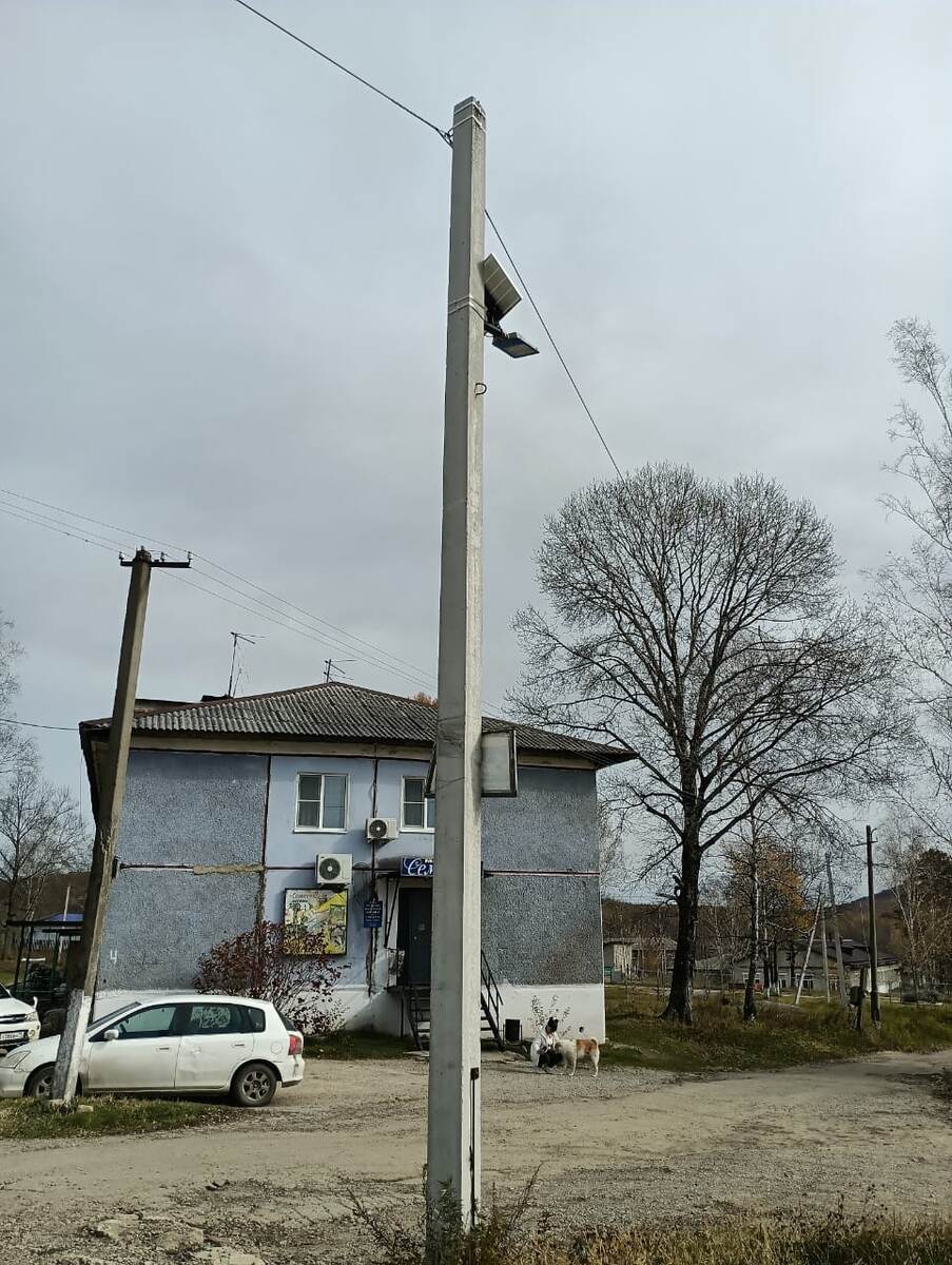 Автономные светильники Сва-Б200. Установлены в поселке Бирское ЕАО