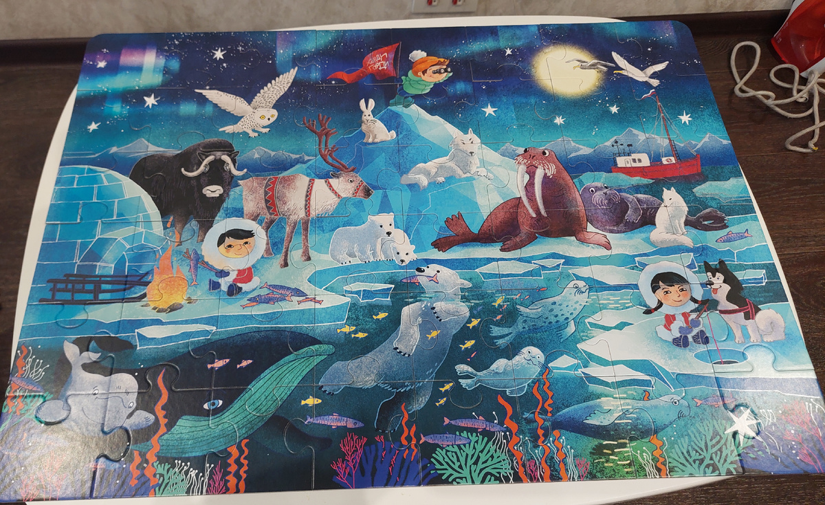 Огромная собирашка из пазлов 43×53 см.