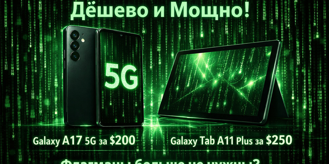 Samsung выпускает дешёвые 5G-устройства: зачем Galaxy A17 и Tab A11 Plus, когда флагманы теряют смысл.