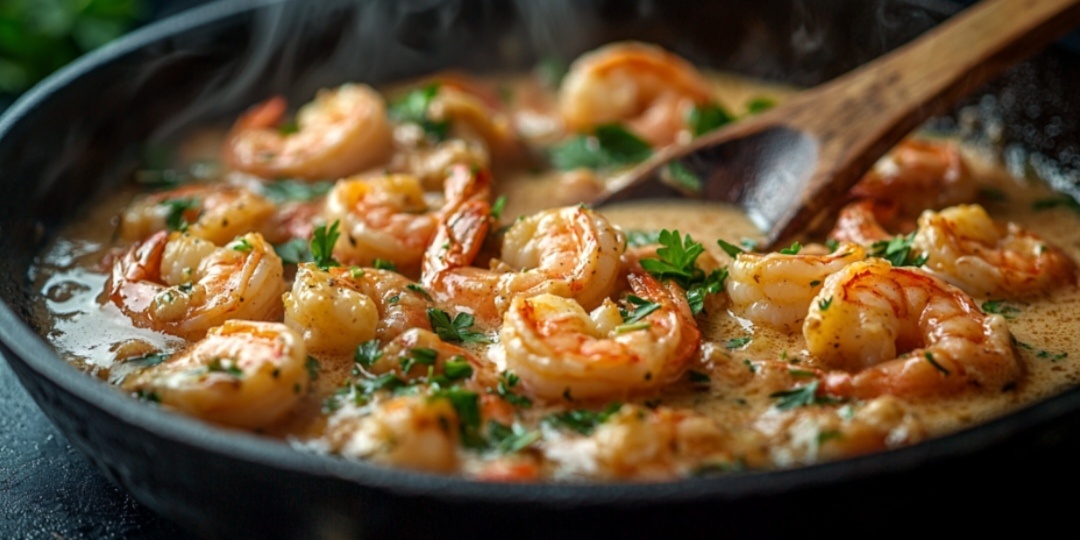 Креветки в сливочно-чесночном соусе — подробный пошаговый рецепт