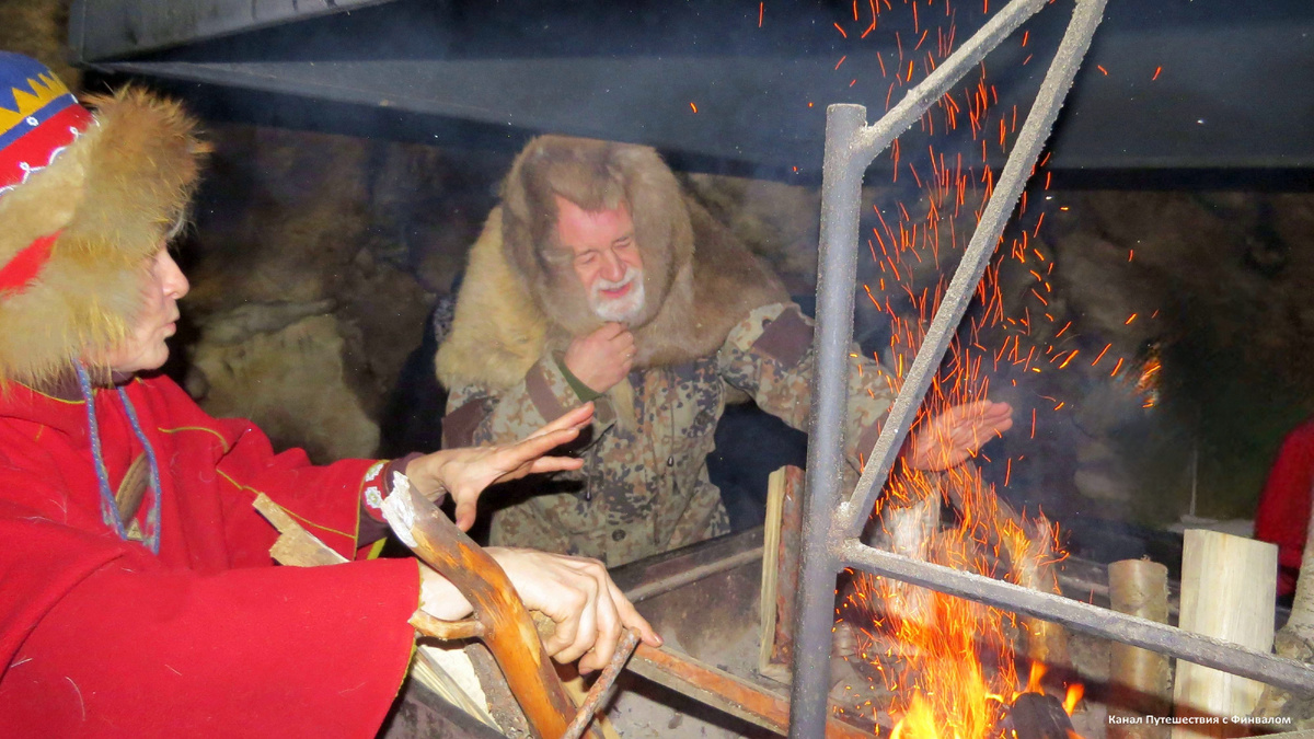 В саамской деревне.