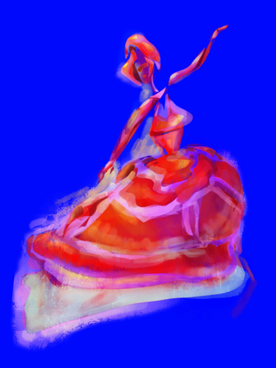 Анастасия Куницына Цифровая живопись "Селедка под шубой"