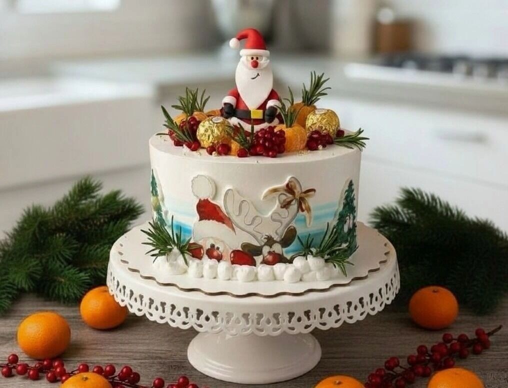    Рецепт торта в домашних условиях пошаговый: готовый облепиховый торт на Новый год 2026 с ягодами и фруктами   vk.com/tortvtumene