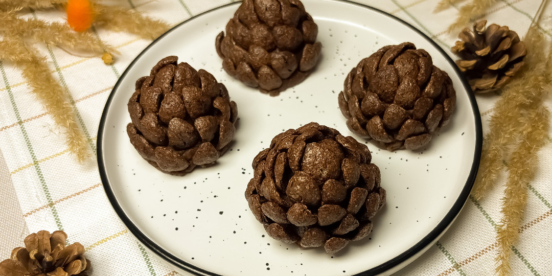 Рождественские шоколадные шишки