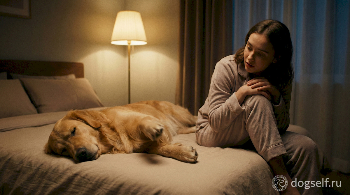 Рука так и тянется помочь «бегущему» псу – это нормальный инстинкт владельца. Но знание – сила: понимание физиологии сна избавит от чувства вины. | Иллюстрация: DogSelf