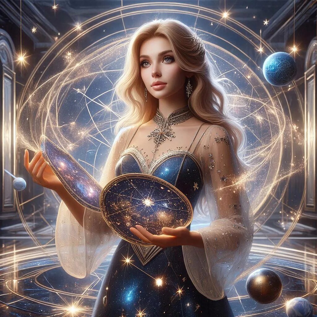 Астрология. Иллюстрация сгенерирована нейросетью