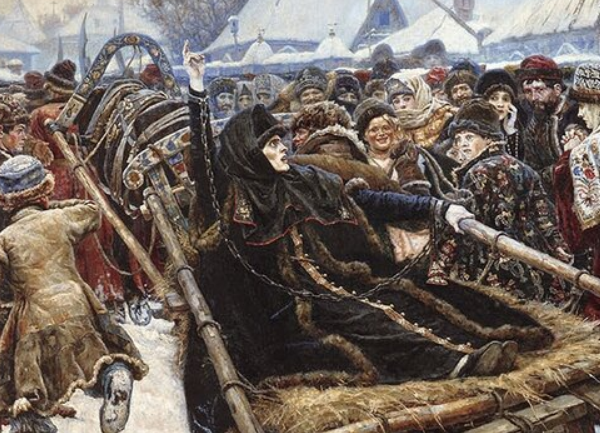 Василий Суриков. "Боярыня Морозова", фрагмент картины