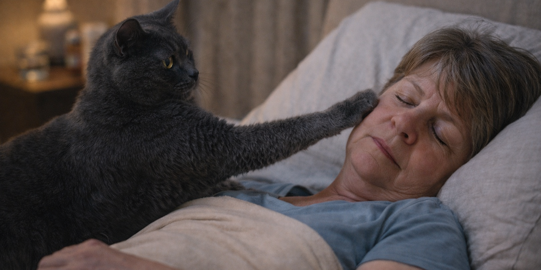 Кот по ночам будил хозяйку и гнал спать на диван. Она жаловалась на бессонницу, пока не сдала один анализ