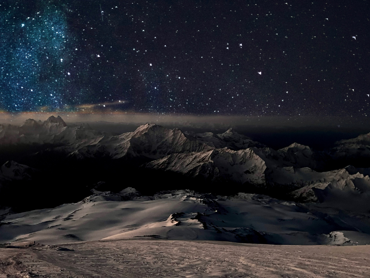 Фото с косой полки на Эльбрусе. Фото Мишиной Аллы