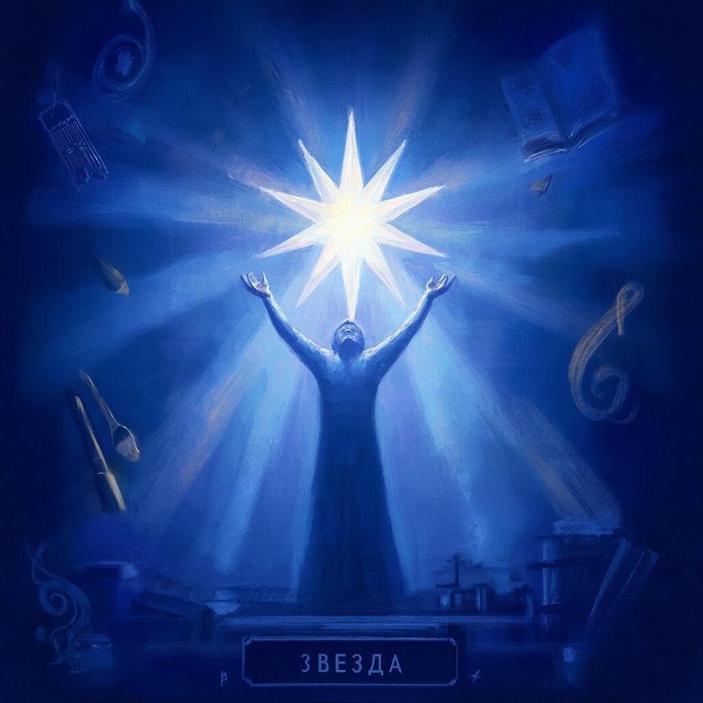 На пути Звезды важен баланс между мечтами и материальным миром. Изображение создано нейросетью GigaChat