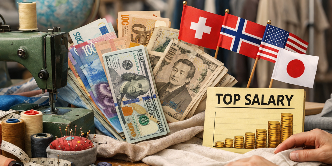 Топ 8 стран, где труд швеи оплачивается выше всего