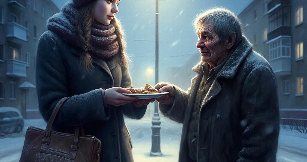 Девушка покормила бездомного, а вечером после работы ее ждал сюрприз