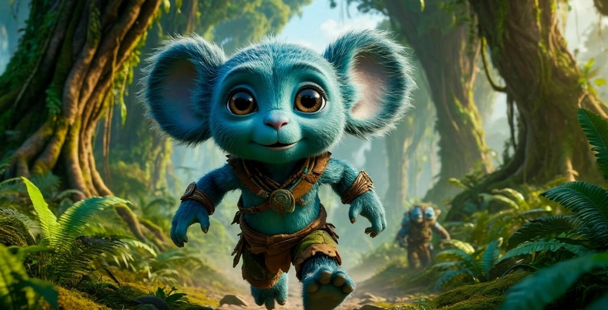 Выдуманный нейросетью гибрид аватара с чебурашкой