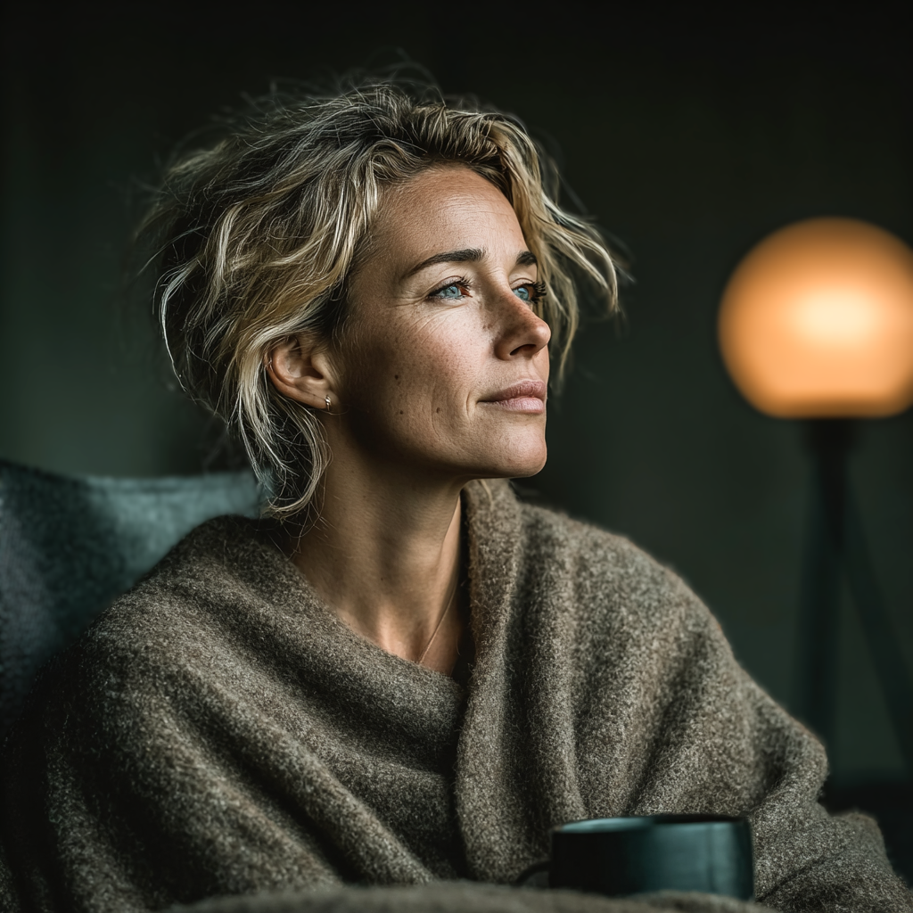 ИИ. Задумчивая девушка.