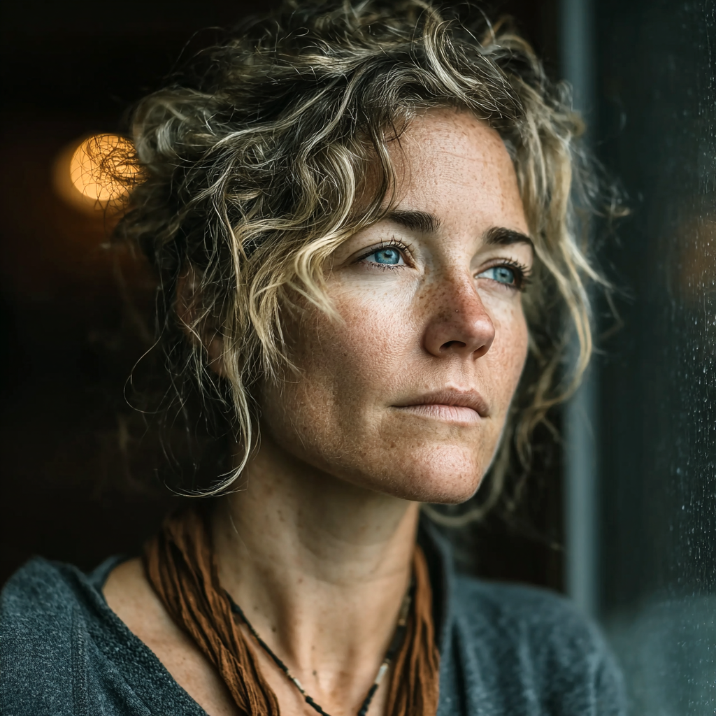 ИИ. Грустная девушка.