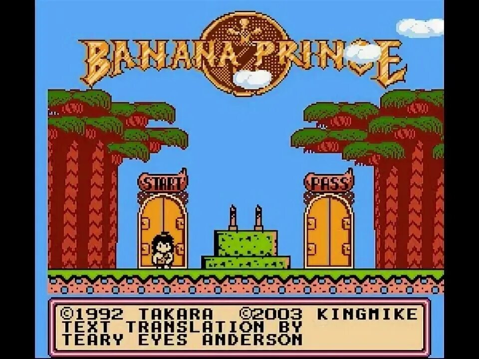 Banana Prince меню игры