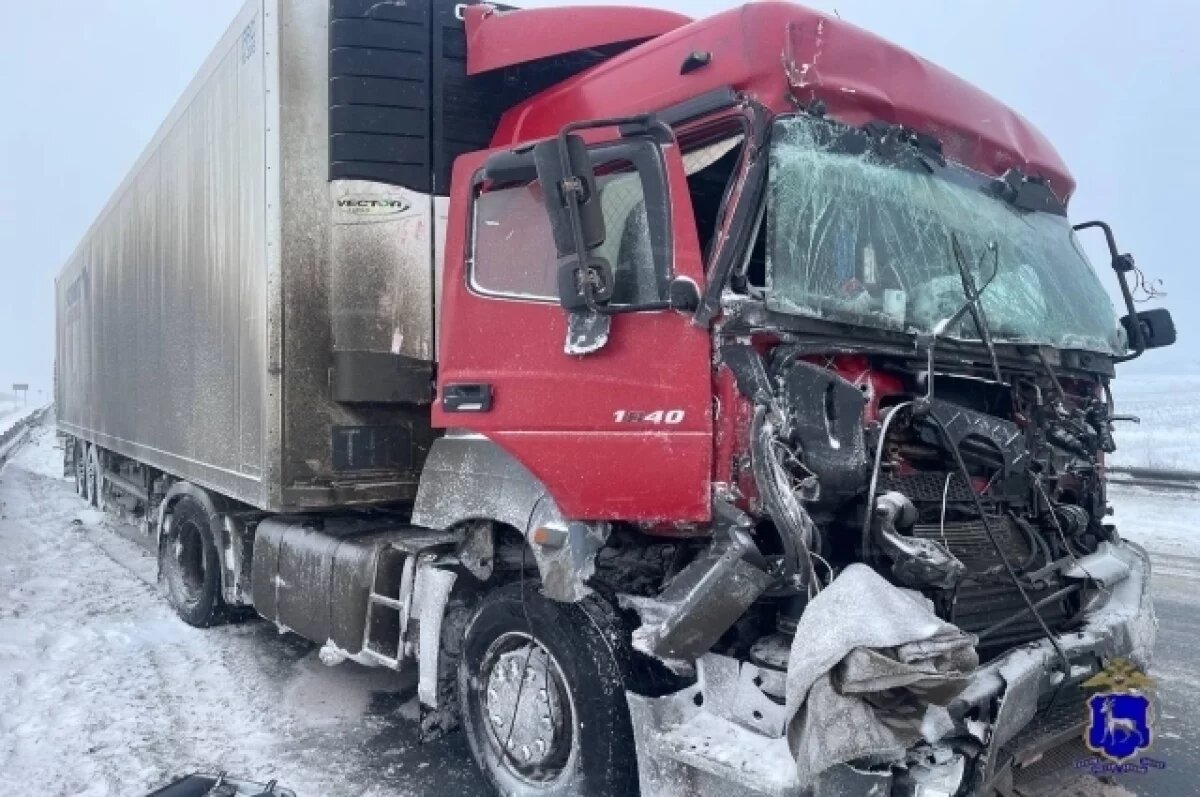    В Самарской области водитель грузовика MAN разбился в жуткой аварии