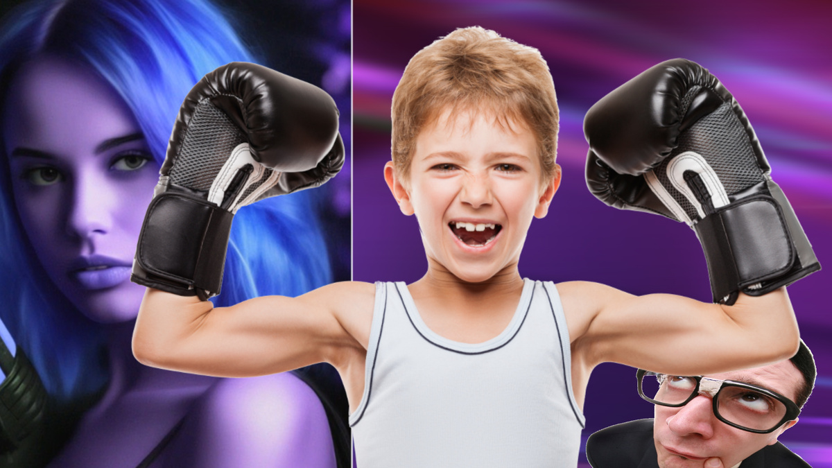 Девушка Маша, заочная любовь нашего очкарика... И Игорь, завидный спортсмен