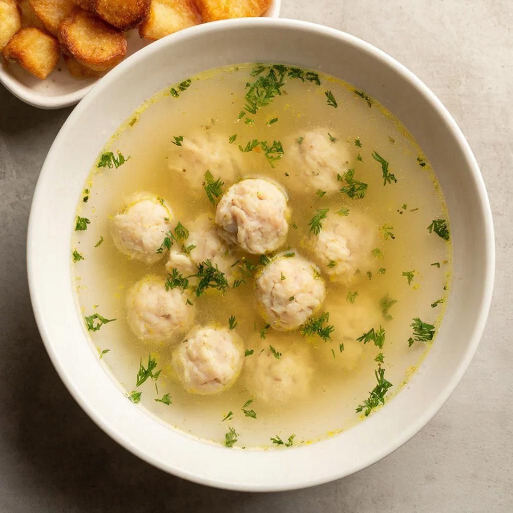 легкий суп с куриными фрикадельками для детского и диетического питания