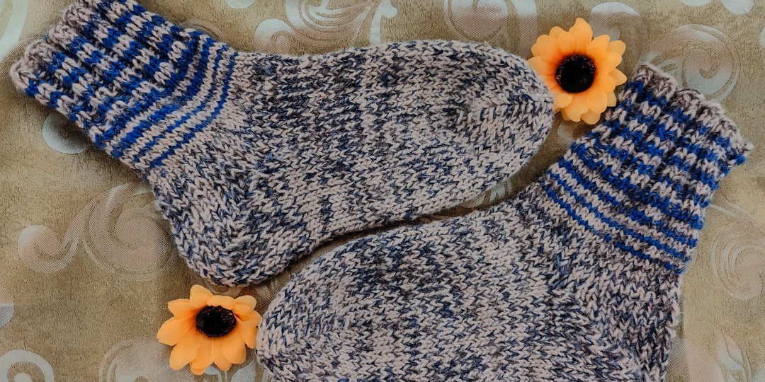 Зимние носки спицами на 42 р.Какая пятка лучшая?Мастер-класс.