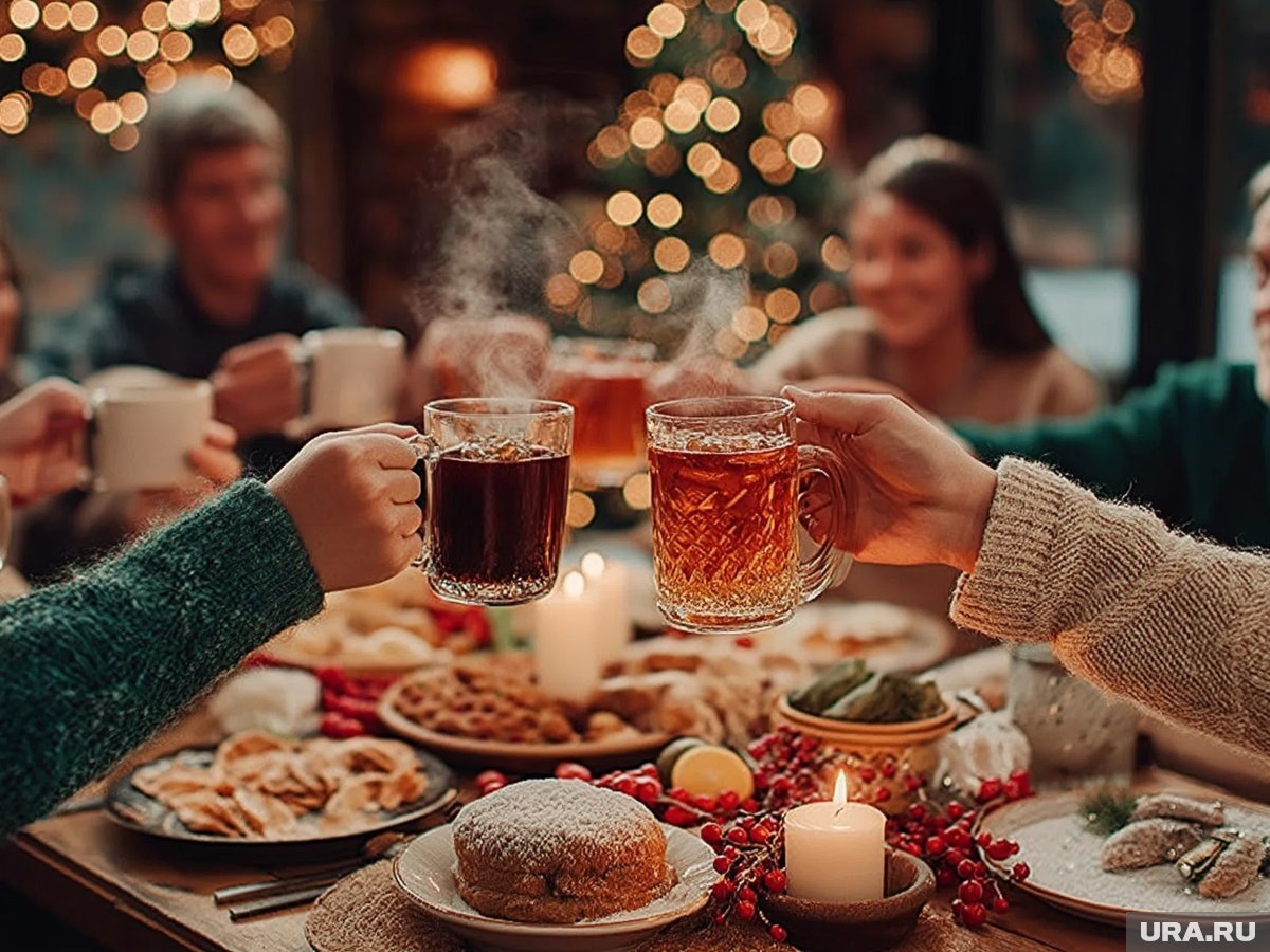     Для застолья на Рождество можно приготовить различные горячие напитки