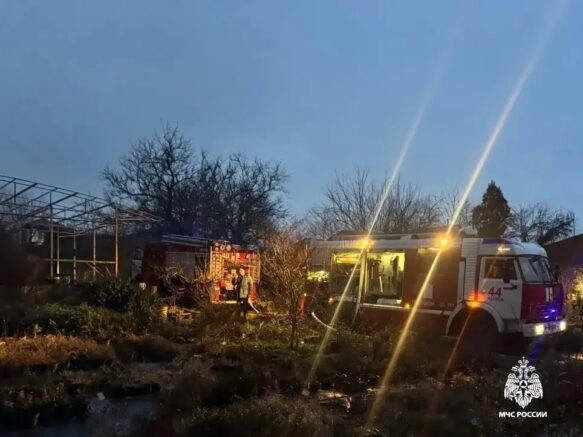 На пожаре в жилом доме в Анапе погибли два человека