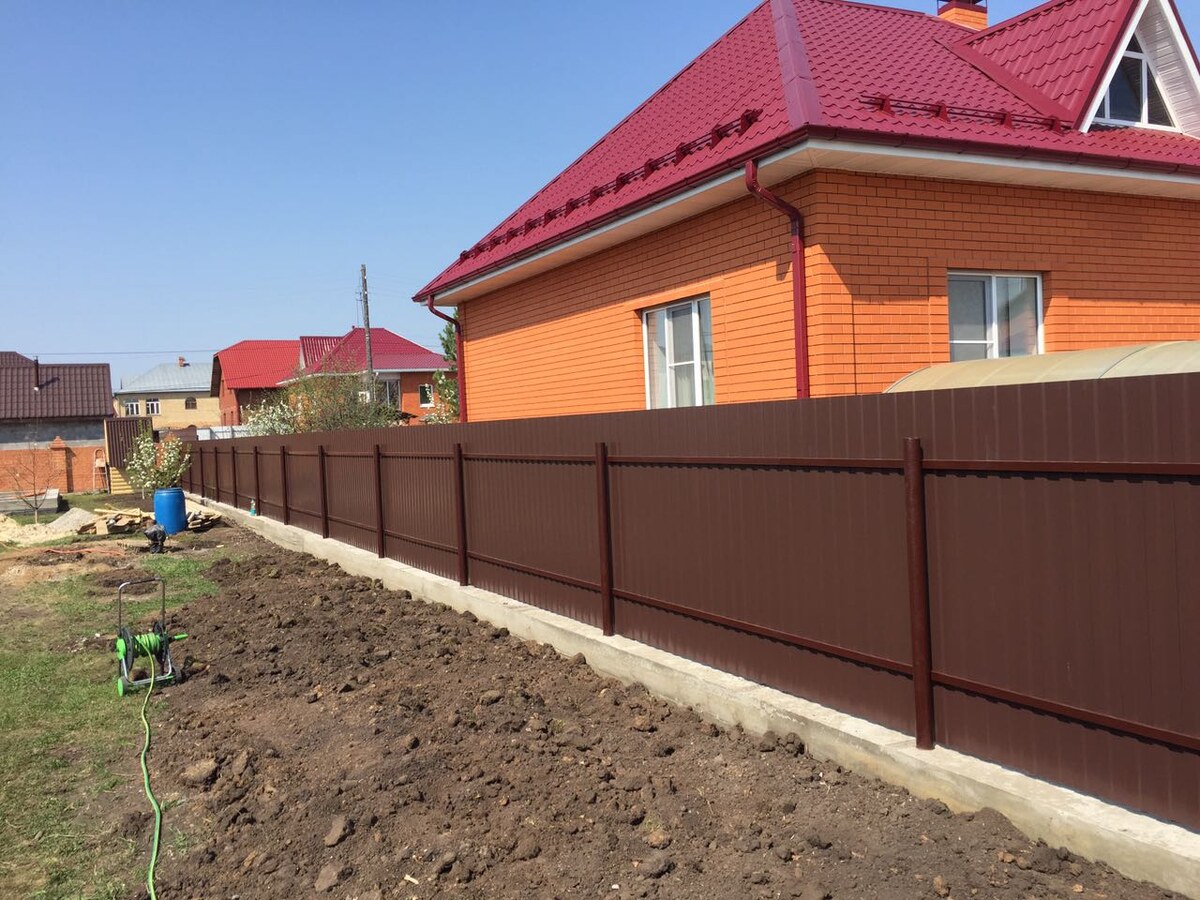 Забор-Фактор, Забор из профнастила на ленточном фундаменте