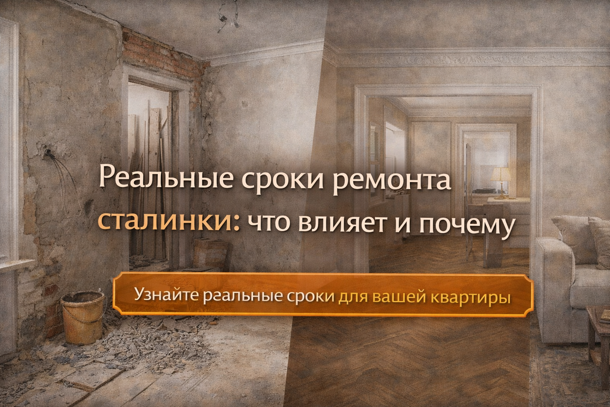 Как ускорить срок ремонта в сталинке законно, без ущерба качеству?