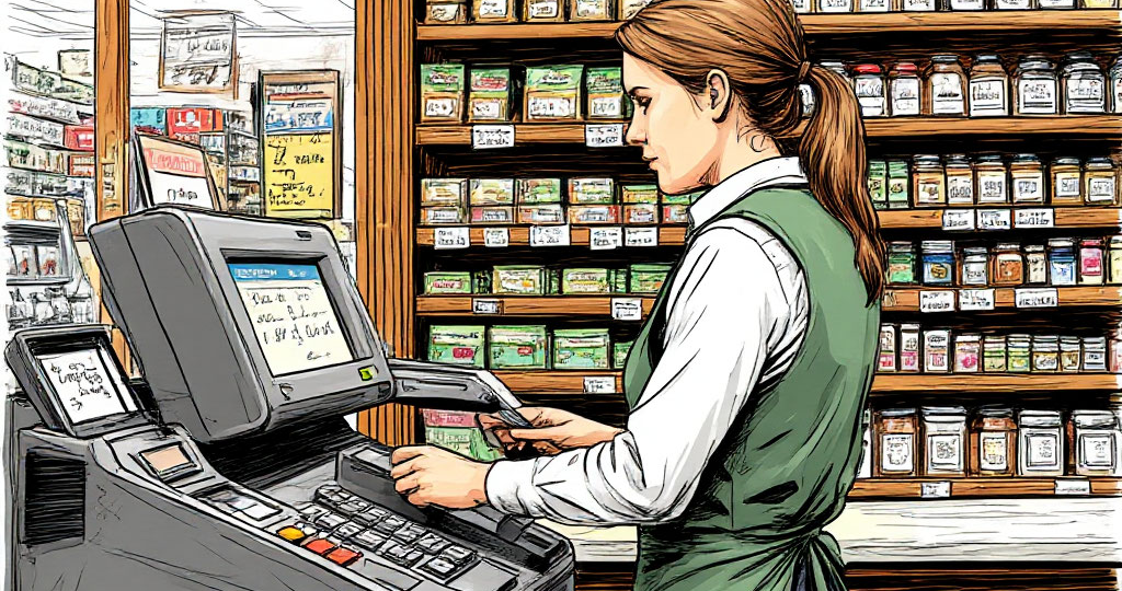 Кассир Галина и шоколадка